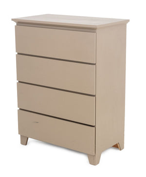 Modern Beige Painted Wood Chest of Drawers
