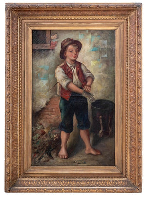 Douglas Wilson Street Urchin Oil on Canvas (9808444752179)