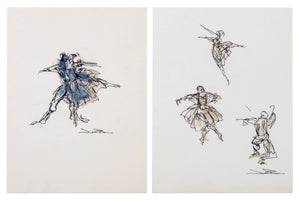 Judith Brown Dancer Sketches Ink and Wash, 2