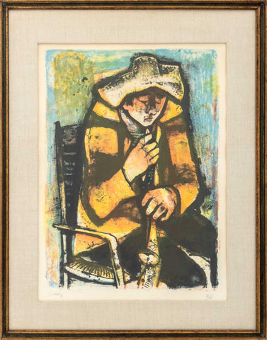 Serge Shart Seated Man Lithograph, 1965