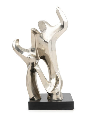 Seymour Meyer Abstract Chromed Bronze Sculpture