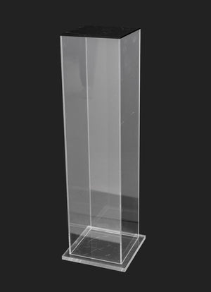 Postmodern Black and Clear Acrylic Pedestal