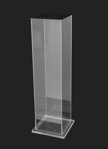 Postmodern Black and Clear Acrylic Pedestal