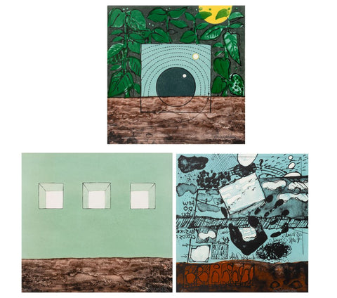 Elfi Schuselka Abstract Composition Prints, 3