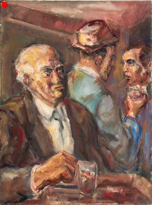Henry D'Amico Three Men Drinking Oil on Canvas (9825483522355)