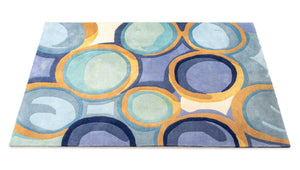 Momeni Blue New Wave Rug, 8' x 5' 2"