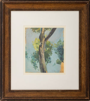 Jason Bereswill "Madrid Tree Study" Oil on Paper (9856121635123)