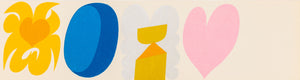 Carol Summers Hearts and Shapes Woodblock Print