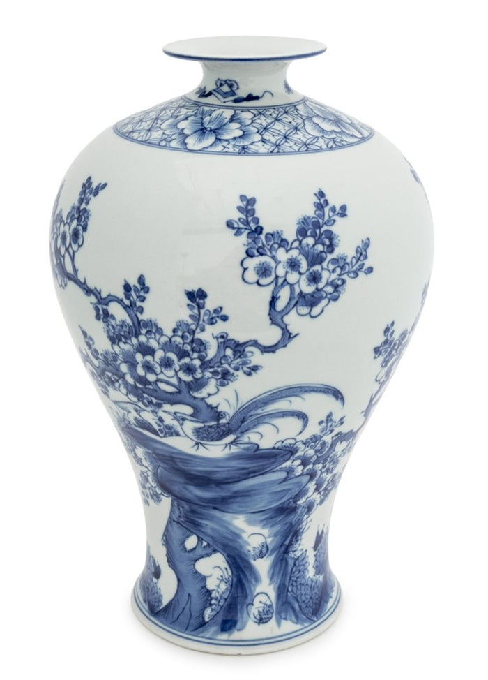 Chinese Blue and White Porcelain Meiping Vase