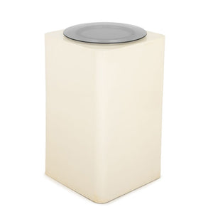 Modern Industrial White Patinated Metal Pedestal