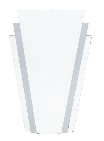Skyscraper Style Fan Form Beveled Glass Mirror