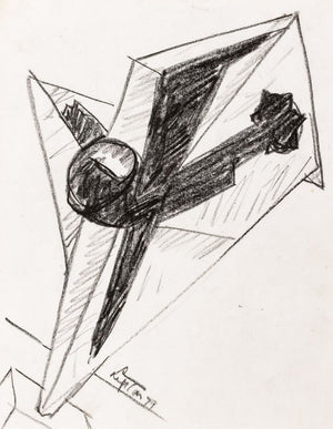Seymour Lipton Sculpture Study Sketch, 1979