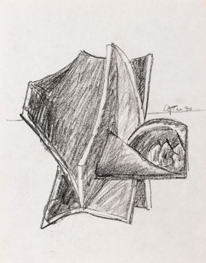 Seymour Lipton Sculpture Study Sketch, 1980