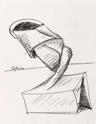 Seymour Lipton Sculpture Study Sketch, 1980