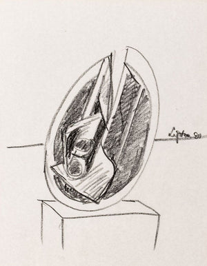 Seymour Lipton Sculpture Study Sketch, 1980