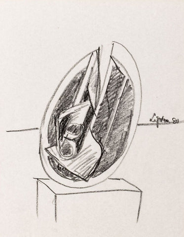 Seymour Lipton Sculpture Study Sketch, 1980
