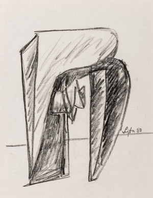 Seymour Lipton Sculpture Study Sketch, 1980
