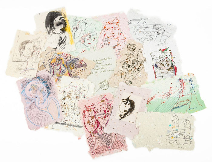 Eva Bouzard-Hui Surrealist Scenes Mixed Media, 15