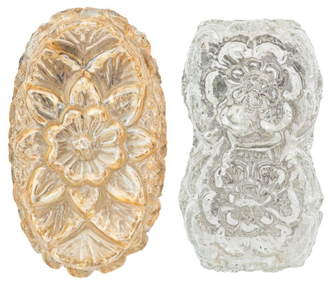 Art Glass Floral Wall Sconces, 2