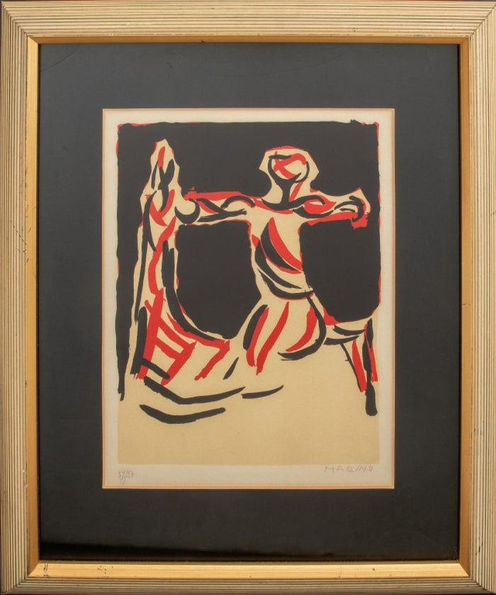 Marino Marini "Cavalier" Lithograph in Colors