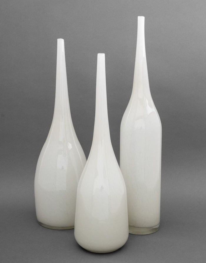 Jamie Young Co. Gray Glass Bottle Vases, 3