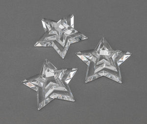 Baccarat Triple Star Crystal Paperweights, 3