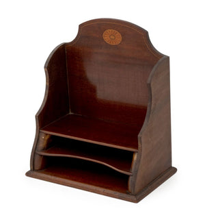 Asprey Satinwood Inlaid Mahogany Letter Rack
