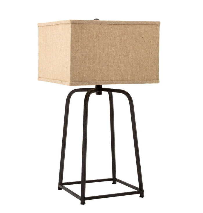 Arts & Crafts Style Patinated Metal Table Lamp