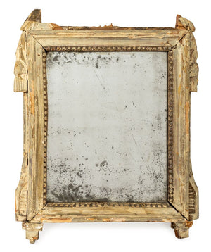 Italian Painted Carved Wood Mirror, 18th C.