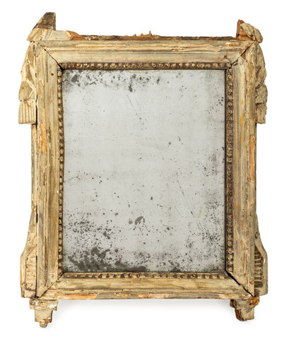 Italian Painted Carved Wood Mirror, 18th C.