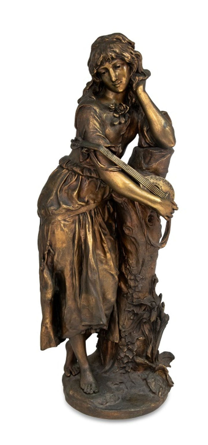 Adrien Gaudez "Mignon" Patinated Bronze Sculpture