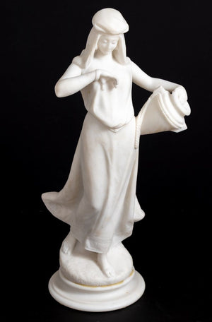 "The Water Carrier" White Marble Sculpture (9808229925171)