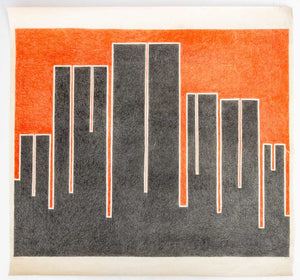 Margot Hoff "Skyline" Mixed Media on Paper