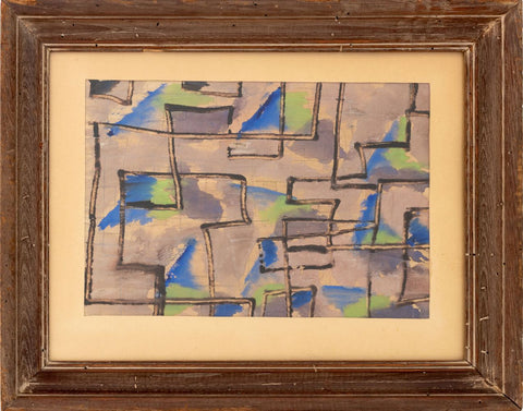 Polychrome Geometric Composition Watercolor