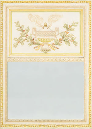 Louis XVI Style Painted & Giltwood Boiserie Mirror