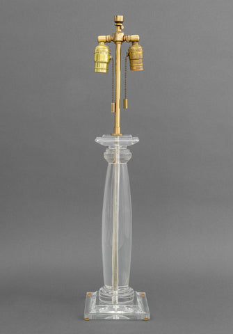 Karl Springer Acrylic Greek Column Table Lamp