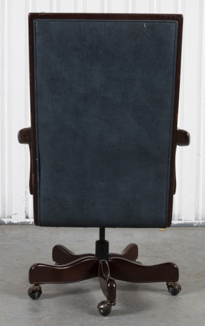 Blue Leather Executive Office or Desk Chair (8920564072755)