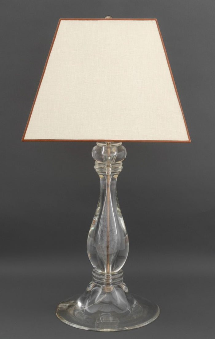 Italian Clear Glass Table Lamp