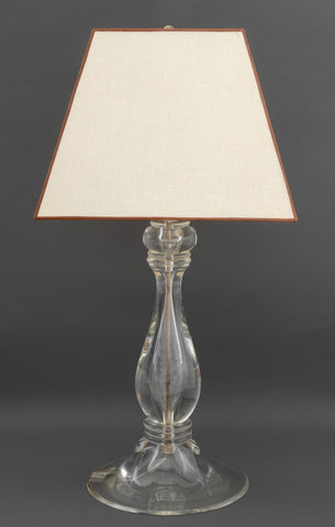 Italian Clear Glass Table Lamp