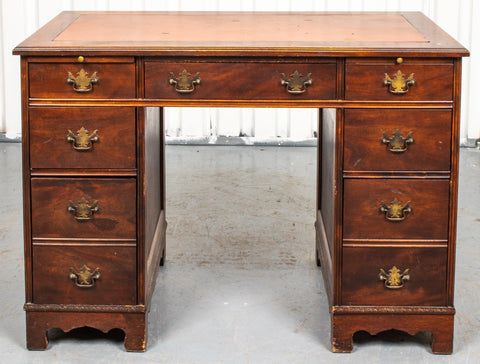 Georgian Style Mahogany Pedestal Desk