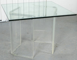 Pace Manner Modern Glass And Lucite Dining Table (8920559321395)