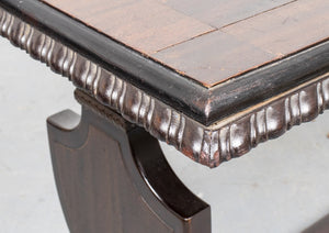 Renaissance Style Carved Oak Library Table (8920556634419)