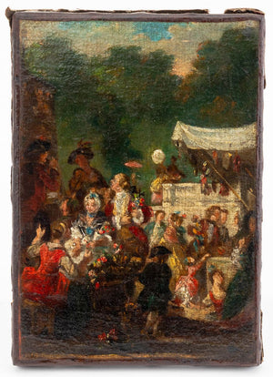 Jean-Michel Moreau Frontispice Study Oil on Canvas