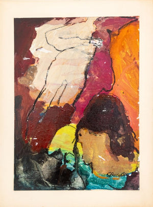 Elfi Schuselka Abstract Figure Acrylic, 1965 (9891664888115)