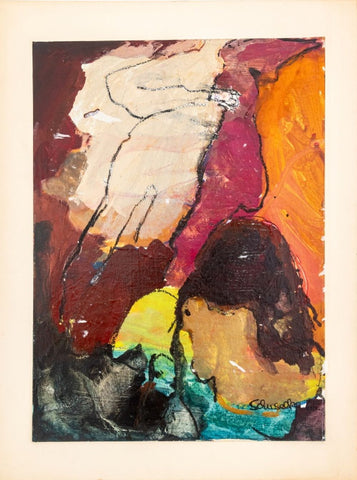 Elfi Schuselka Abstract Figure Acrylic, 1965
