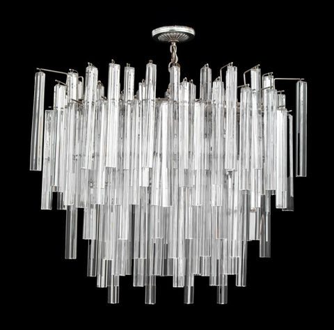 Camer Mid-Century Glass Prism Chandelier
