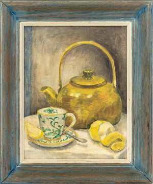 Still Life Scene, Oil on Canvas Panel, 20th Century