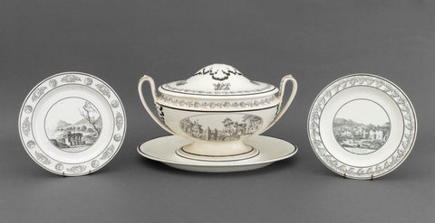 French Creamware Tableware, 3 Pcs.