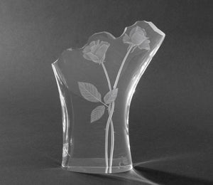 Steuben "Rose Bouquet" Glass Sculpture, 1995