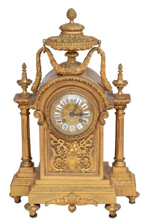 Louis XVI Style Gilt Bronze Mantel Clock (9802935992627)